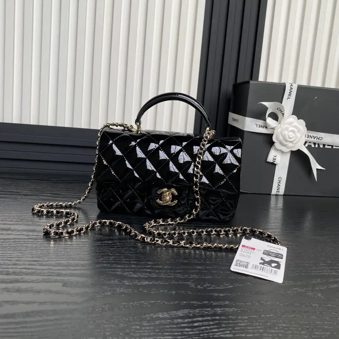 Tony Luxuries CHANEL Mini CHANELassic Handbag With Top Handle 0131